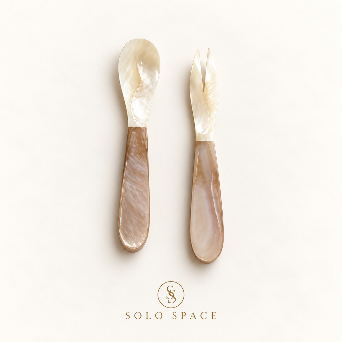 Liora Hand-Inlaid Mother-of-Pearl Dessert Spoon