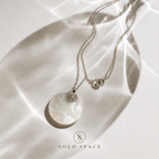 Mother-of-Pearl Disc Pendant Necklace