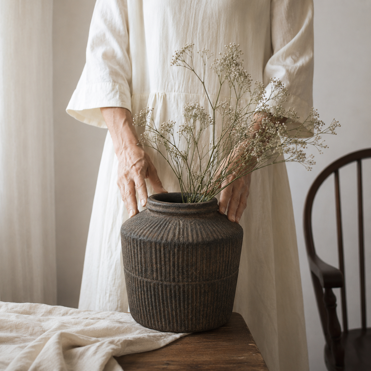 Ribbed Heritage Vase