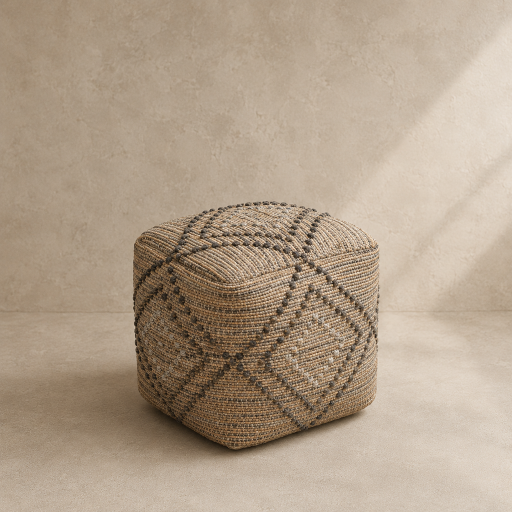 Tribal Diamond Pouf
